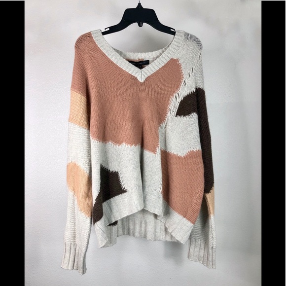 Skull Cashmere Imara Colorblock Knit Wool Sweater - Picture 3 of 8